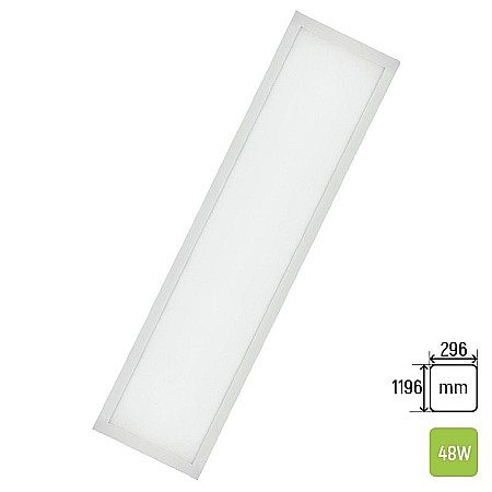 Uncategorized - Panou slim LED 48W, 5500lm - 50 000 ore, incastrat in tavan casetat 1196x296mm, LED Market