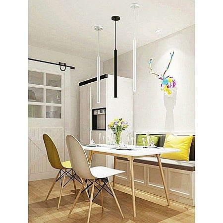 Pendul cu LED 12W, 1368lm - 50 000 ore, LED Market, LM-Slim25, Corp negru [1]