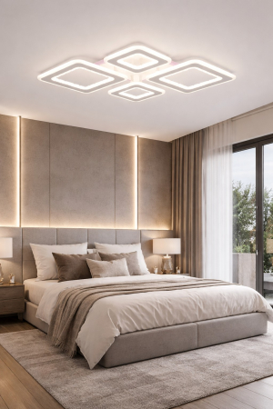 Plafonieră LED Amelia 120W cu Cristale și Telecomandă – 3CCT + RGB, Stil Modern [0]