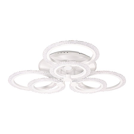 Plafoniera LED Shine cu cristale si telecomanda in stil modern 98W 3CCT+RGB [1]