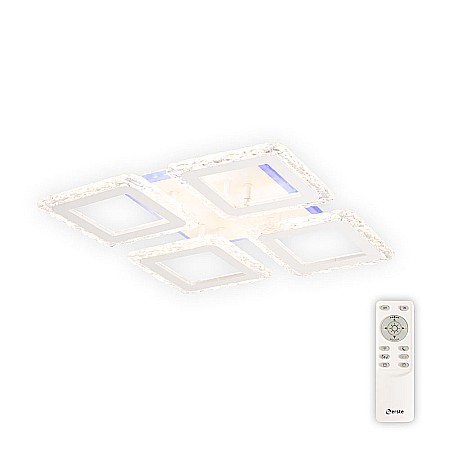 Plafoniere - Plafoniera LED Tetra cu cristale si telecomanda in stil modern 60W 3CCT+RGB