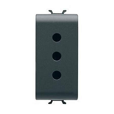 Gewiss Chorus - Priza 1M 2P+E 10A P11 IT ST 1 modul CH/Negru Satin