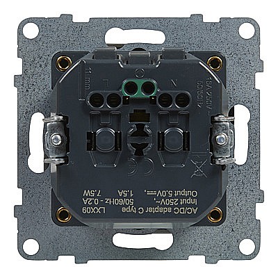 Priza 2P+T cu Incarc USB C, alu Legrand New Suno [2]