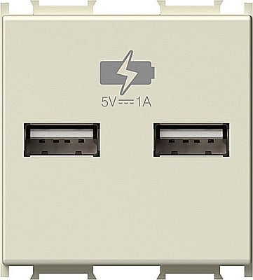 TEM - GAMA MODUL - Priza cu 2xUSB 5V 1A 2M TEM fildes