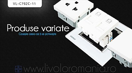 Priză dublă reţea calculator, 2xRJ45 alb [1]