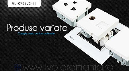 Priză dublă TV + rețea calculator, TV+RJ45 auriu [1]