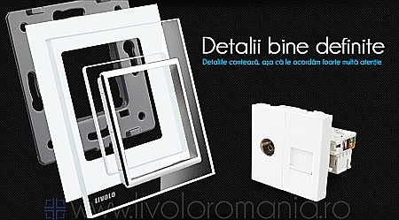 Priză dublă TV + rețea calculator, TV+RJ45 auriu [2]