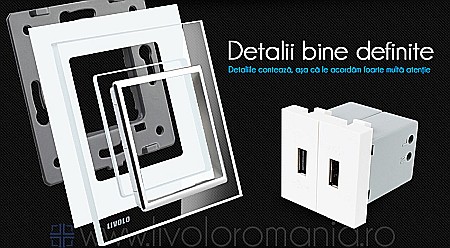 Priză dublă USB alb [2]