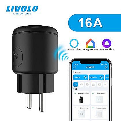Prize modulare Livolo - Priza inteligenta plug-in WiFi, control aplicatie, Livolo