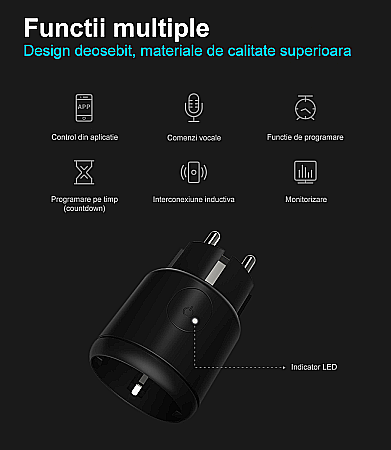 Priza inteligenta plug-in WiFi, control aplicatie, Livolo [3]