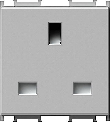TEM - GAMA MODUL - Priză S.Britanic 1P 13A TEM ST IP20 Argintiu