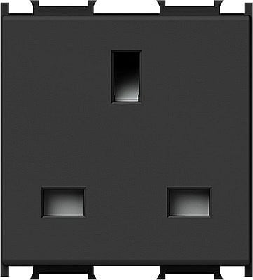 TEM - GAMA MODUL - Priză S.Britanic 1P 13A TEM ST IP20 Negru