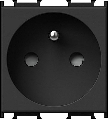 TEM - GAMA MODUL - Priză Schuko 1P TEM 16A ST IP20 Negru