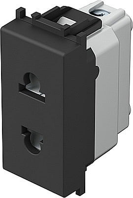 Priză Schuko EURO 1M TEM 16A ST IP20 Negru [1]