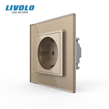 Livolo - Priză Schuko Simplă auriu