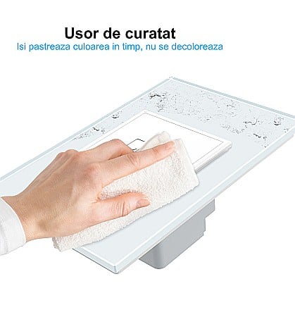 Priza simpla USB tip C, cu rama sticla gri [6]