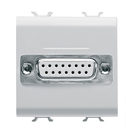 Gewiss Chorus - Priza SUB-D 15 contacte 2 module CH/Alb