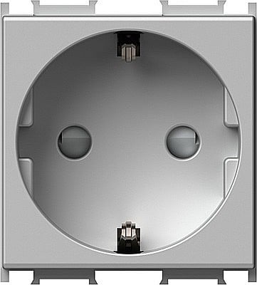 TEM - GAMA MODUL - Priză TEM Argintiu SCHUKO 16A ST IP20