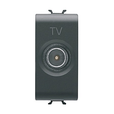 Gewiss Chorus - Priza TV Direct Tata 1 modul CH/Negru Satin
