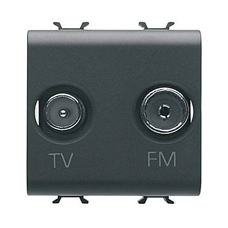 Gewiss Chorus - Priza TV+FM 2 module CH/Negru Satin