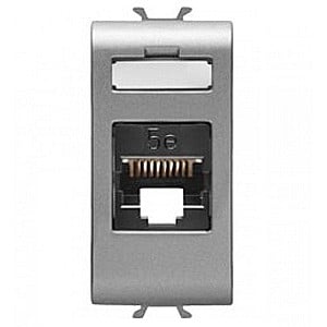 Gewiss Chorus - Priza UTP RJ45 cat 5e 1 modul CH/Gri Titan