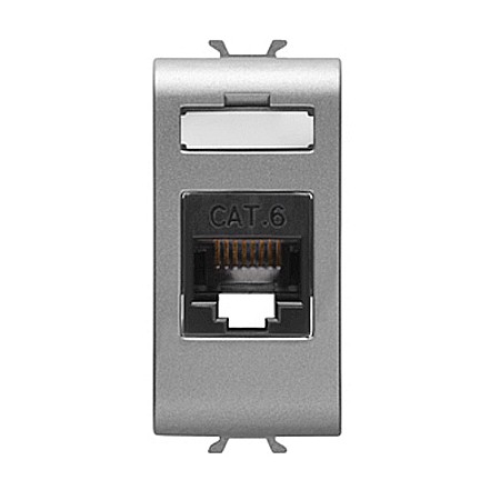 Gewiss Chorus - Priza UTP RJ45 cat 6 1 modul CH/Gri Titan