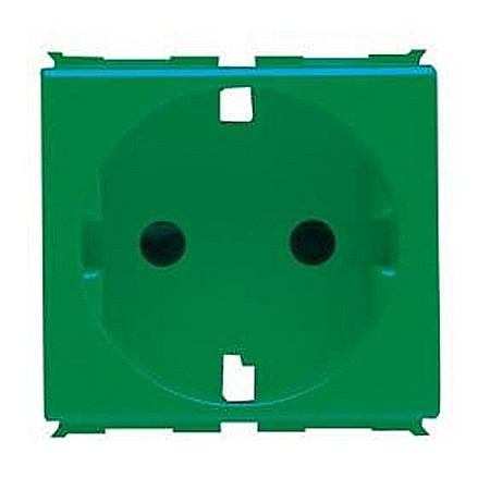 Gewiss System - Priza verde cu Protectie Copii DE 250V 16A 2P+E 2 module SY/GREEN