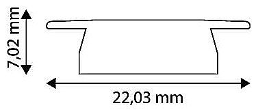 Profil aluminiu - Profil Aluminiu incastrat - Capac capat - 2buc per set