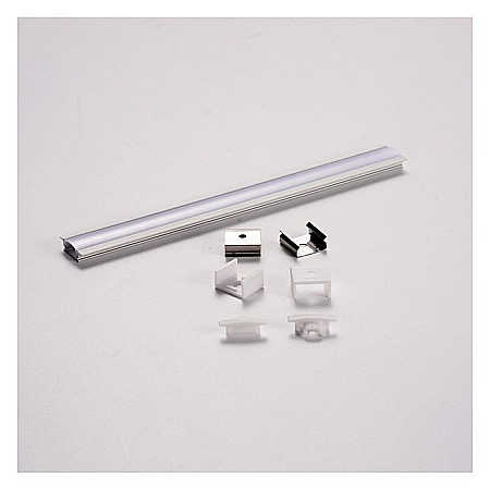 Profil aplicat din aluminiu anodizat pentru benzi LED, LMX-205, LED Market, Culoare gri, Lungime 3m [1]
