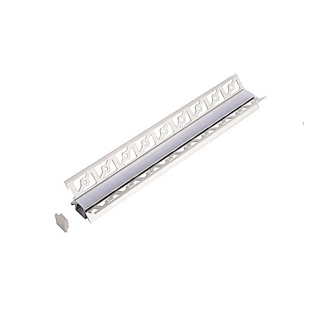 Profil banda LED - Profil aplicat din aluminiu anodizat pentru benzi LED, LMX-302, LED Market, Culoare gri, Lungime 3m