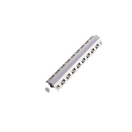 Profil banda LED - Profil aplicat din aluminiu anodizat pentru benzi LED, LMX-303, LED Market, Culoare gri, Lungime 3m