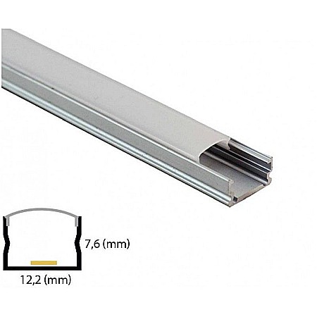 Profil banda LED - Profil Din Aluminiu Pentru Banda LED MC-A55-2 2m