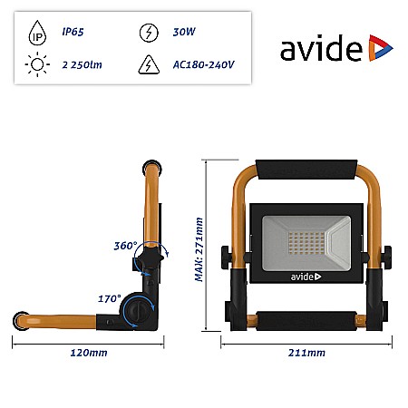 Proiector LED Slim SMD cu Suport [1]