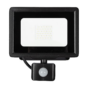 Corpuri de iluminat - Proiector LED SMD Slim Senzor 30W CW Negru Novelite