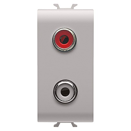 Gewiss Chorus - PRZ GW13453 Priza 2xRCA 1modul CH/Bej Satin