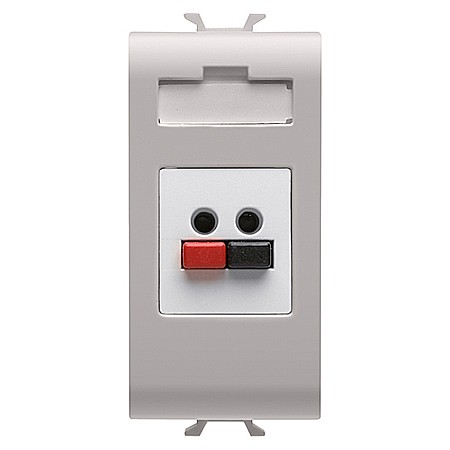 Gewiss Chorus - PRZ GW13458 Priza microfon/boxa 1 modul CH/Bej Satin