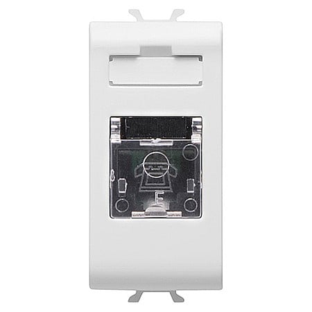 Gewiss Chorus - PRZ GW15401 Priza telefon RJ11 1 modul CH/Alb Satin