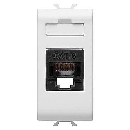 Gewiss Chorus - PRZ GW15423 Priza RJ45 UTP cat 6 1 modul CH/Alb Satin
