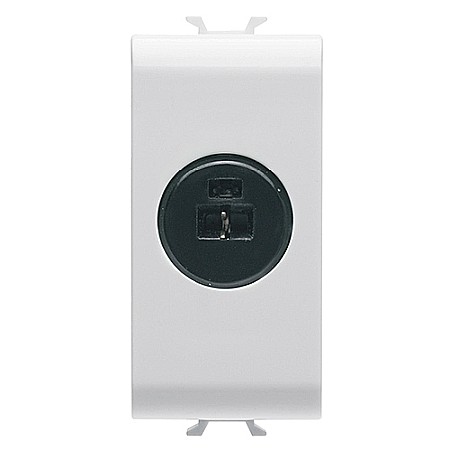Gewiss Chorus - PRZ GW15454 Priza audio video 1 modul CH/Alb Satin