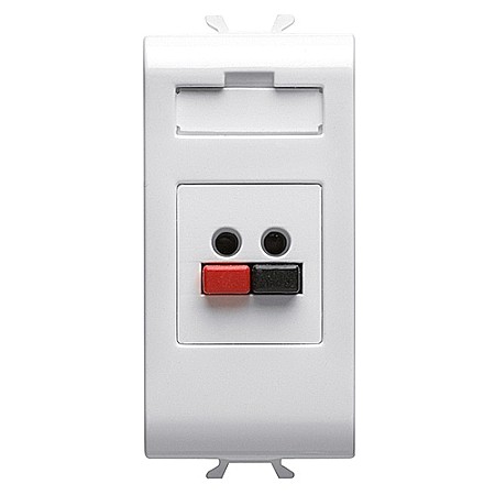 Gewiss Chorus - PRZ GW15458 Priza microfon/boxa 1 modul CH/Alb Satin