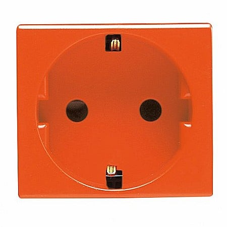 Gewiss System - PRZ GW20288 Priza cu Protectie Copii 2P+E DE 250V 16A 2 module SY/ORANGE