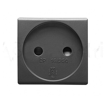 Gewiss System - PRZ GW21206 Priza cu Protectie Copii FR 250V 2P 16A 2 module SY/BK
