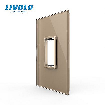 Livolo modular - Rama de sticla, standard italian, 1M auriu