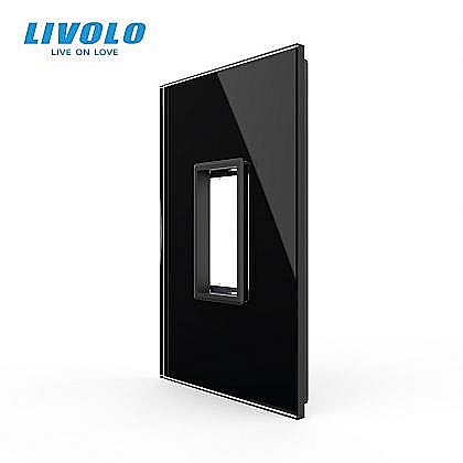 Livolo modular - Rama de sticla, standard italian, 1M negru