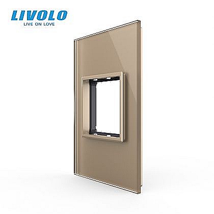 Livolo modular - Rama de sticla, standard italian, 2M auriu