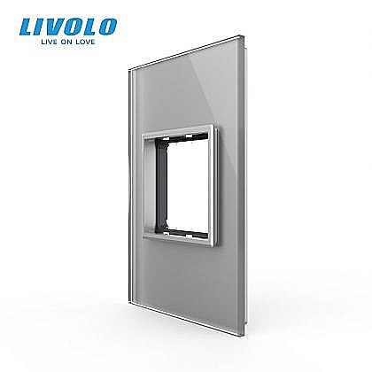 Livolo modular - Rama de sticla, standard italian, 2M gri