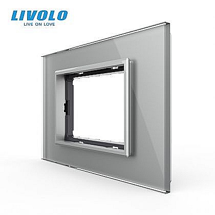 Livolo modular - Rama de sticla, standard italian, 3M gri