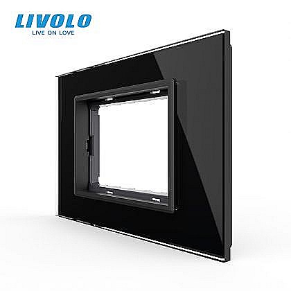 Livolo modular - Rama de sticla, standard italian, 3M negru