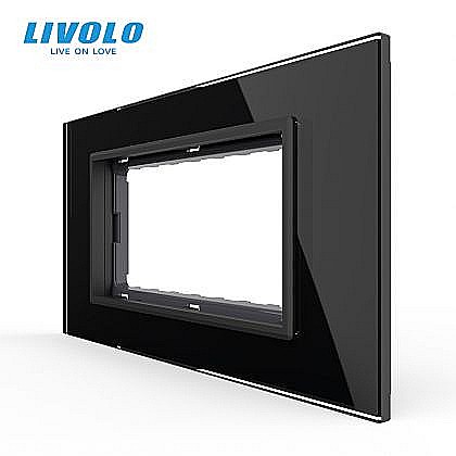 Livolo modular - Rama de sticla, standard italian, 4M negru