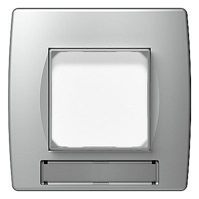 TEM - GAMA MODUL - Rama decorativa IP44 TEM argintiu 2M (intrerupator)